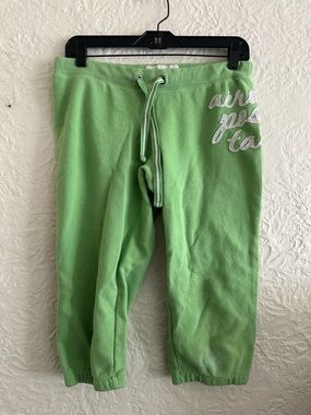 Aeropostale y2k 2000s Green Cropped Sweatpants FLAWS Medium